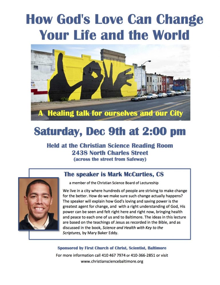 How God’s Love Can Change Your Life and the World Christian Science