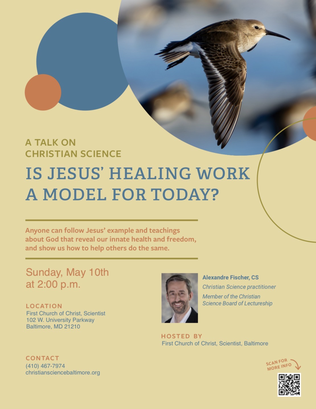 Christian Science Lecture - Is Jesus Healing Work a Model for Today - Alexandre Fischer CS - May 10 2026